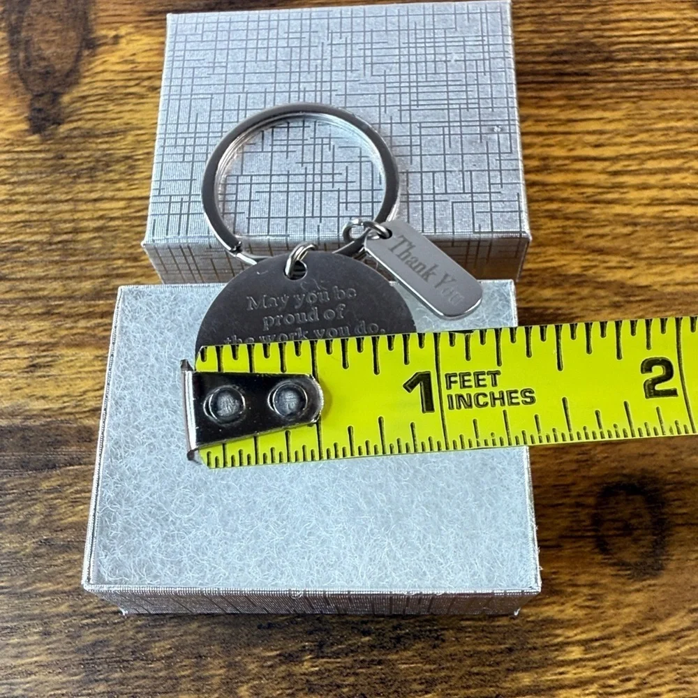 Silver Thank You Keychain